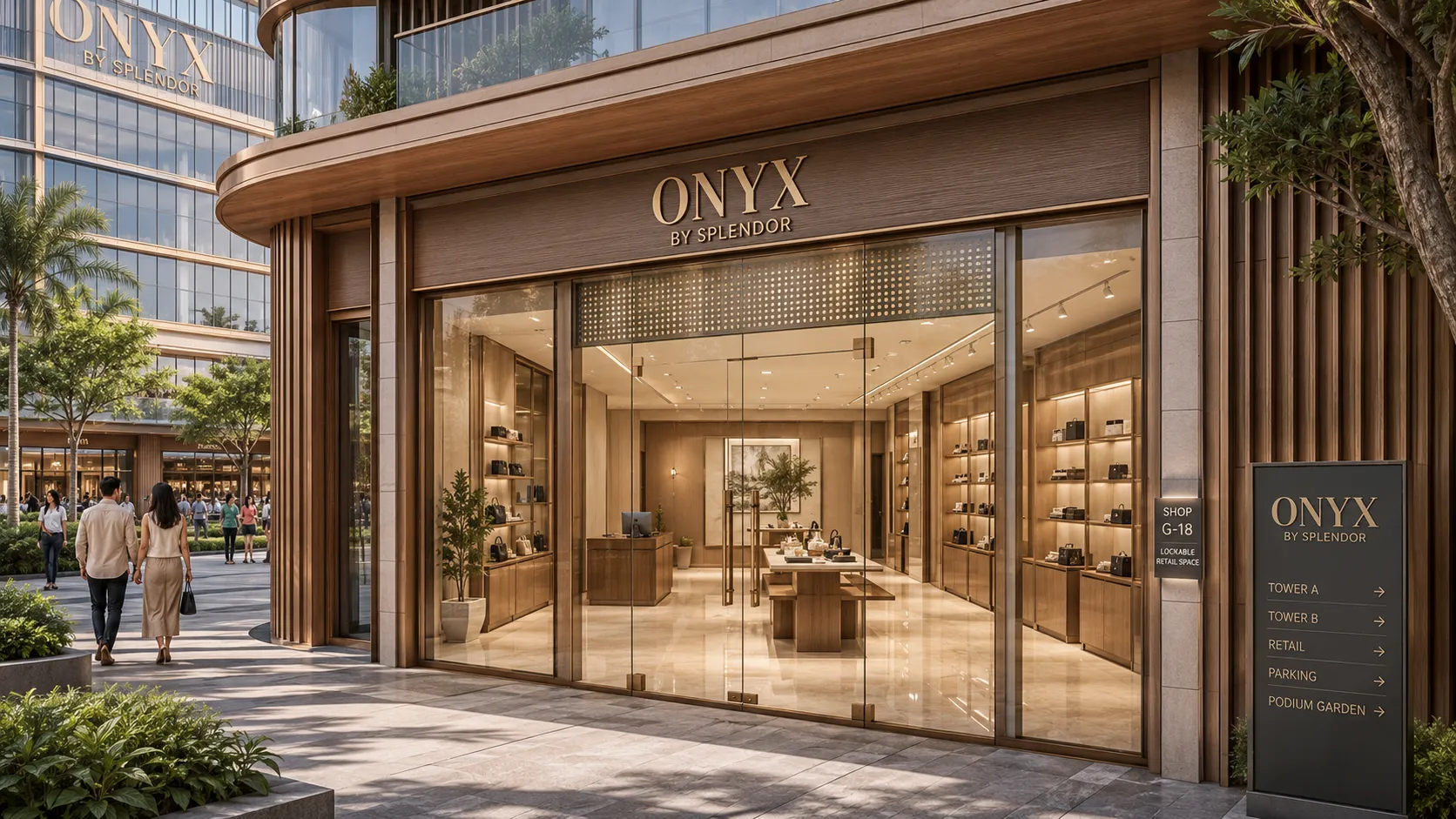 ONYX lockable retail shop frontage